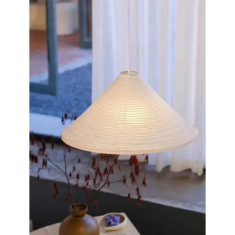 Lampada a Sospensione in Carta di Riso Wabi Sabi, Lampadario Giapponese per Sala da Pranzo, Camera da Letto, Arredamento Casa