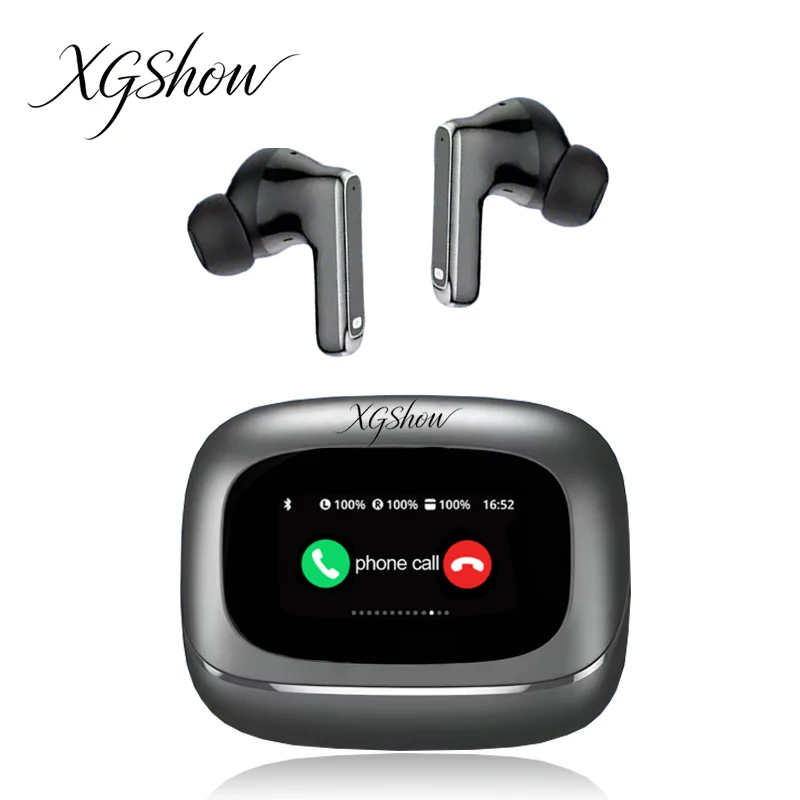 XGSHOW Tour Pro6 Auricolari Bluetooth 6.0 con Schermo LCD a Colori, Novità 2026, In-Ear con Cancellazione del Rumore ANC, Lunga Durata della Batteria