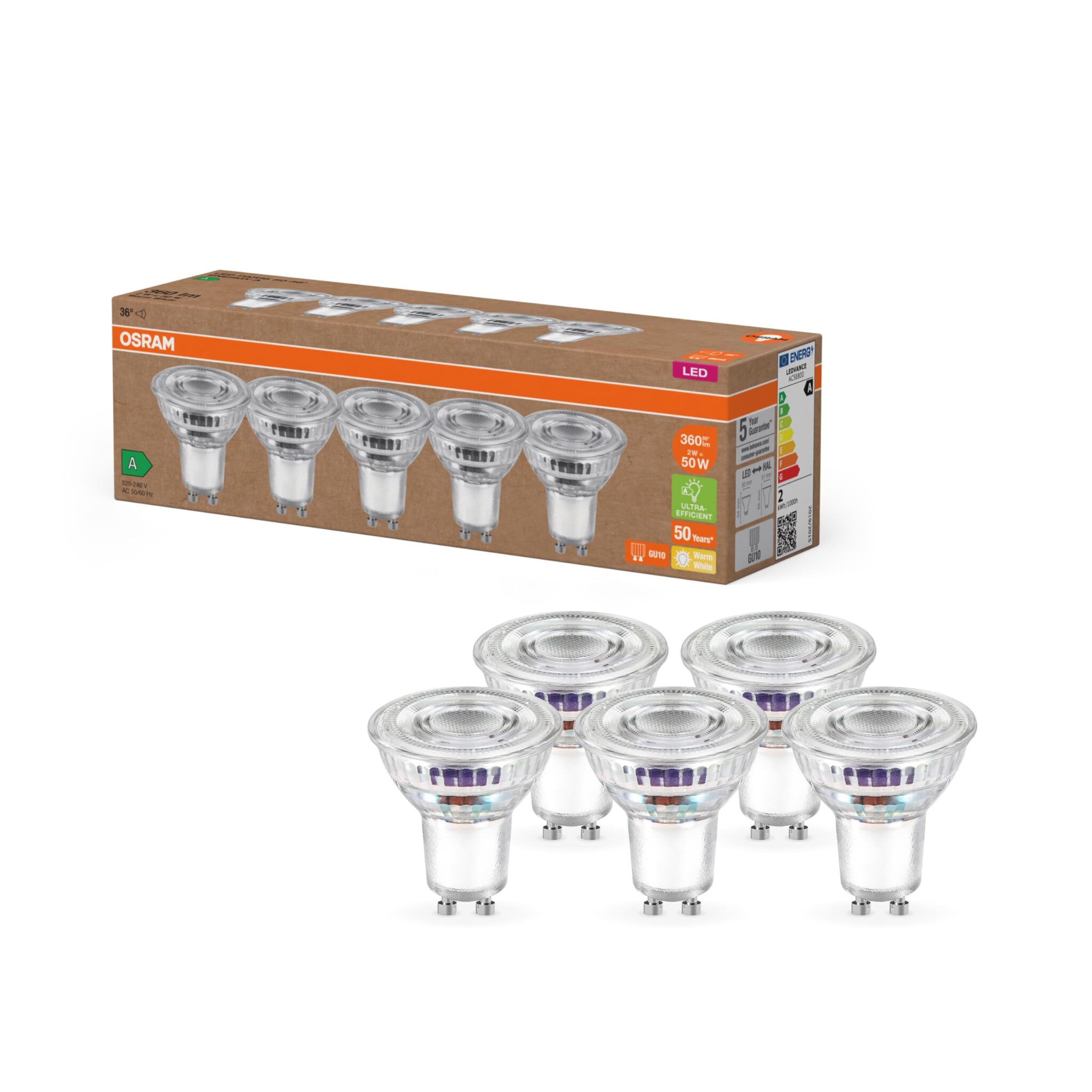 OSRAM Lampade LED ad alta efficienza con classe di efficienza energetica A, | , LED Lamps, dia, , confezione da 1