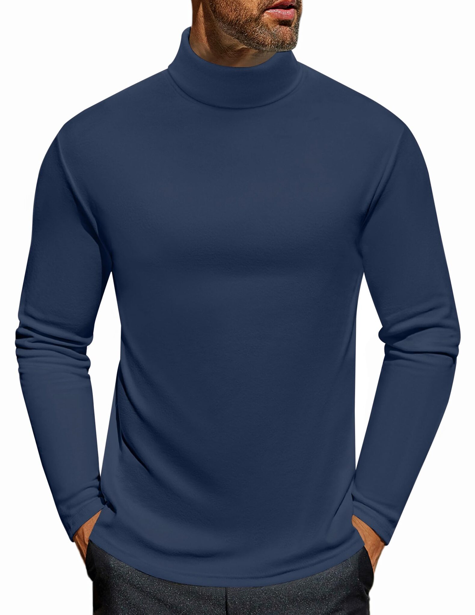 Ekouaer Maglia Termica Uomo Manica Lunga Inverno Biancheria Intima Termica Dolcevita Traspirante Maglietta, S-XXL