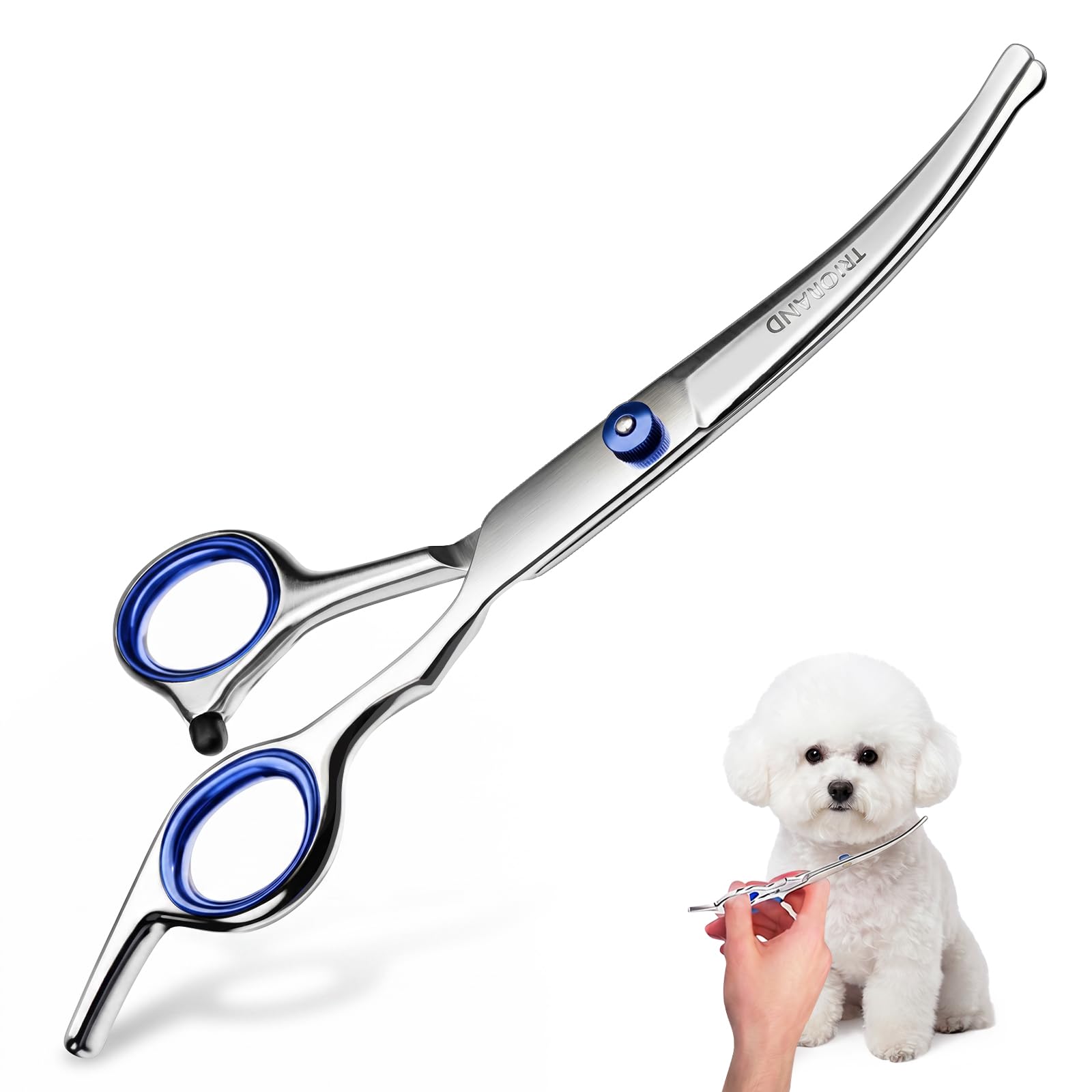 Forbici Toelettatura Cani,Punte Arrotondate Sicure,Per Faccia, Zampe,Coda