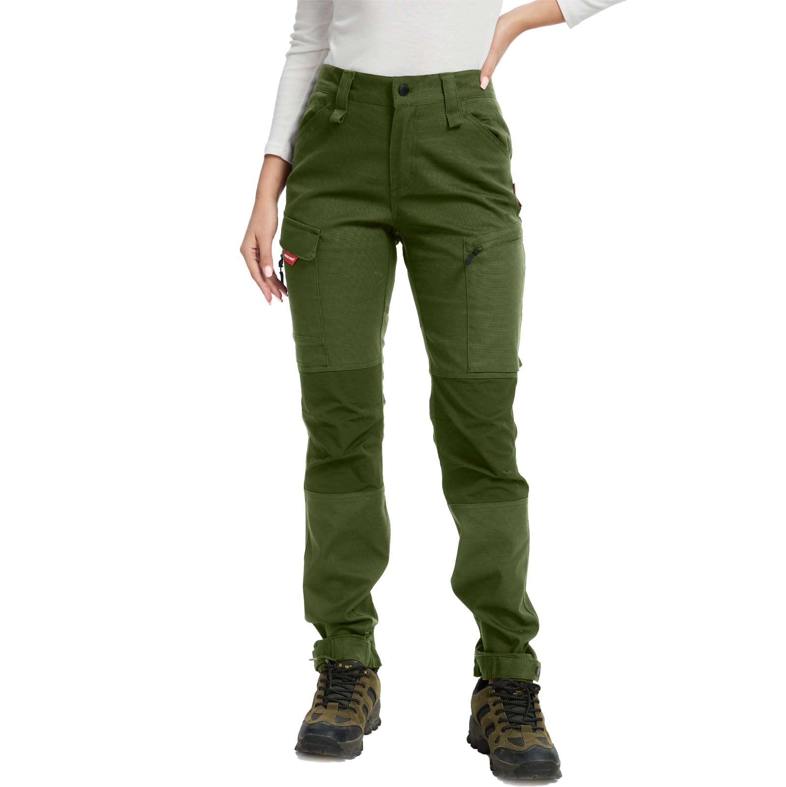 WORK IDEA Pantaloni da Trekking da Donna, Elasticizzati, Slim Fit, Impermeabili, Adatti per attività all'aperto