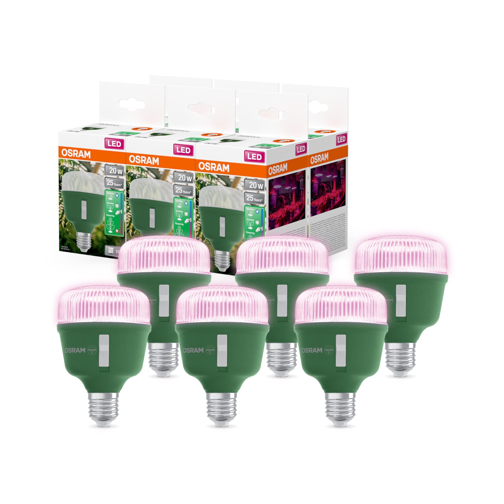 OSRAM LED STAR GROW LAMP T 80 20 W 650 lm | LED Star Grow Lamp T 80, LED Lamps, verde, 25000 h, confezione da 1