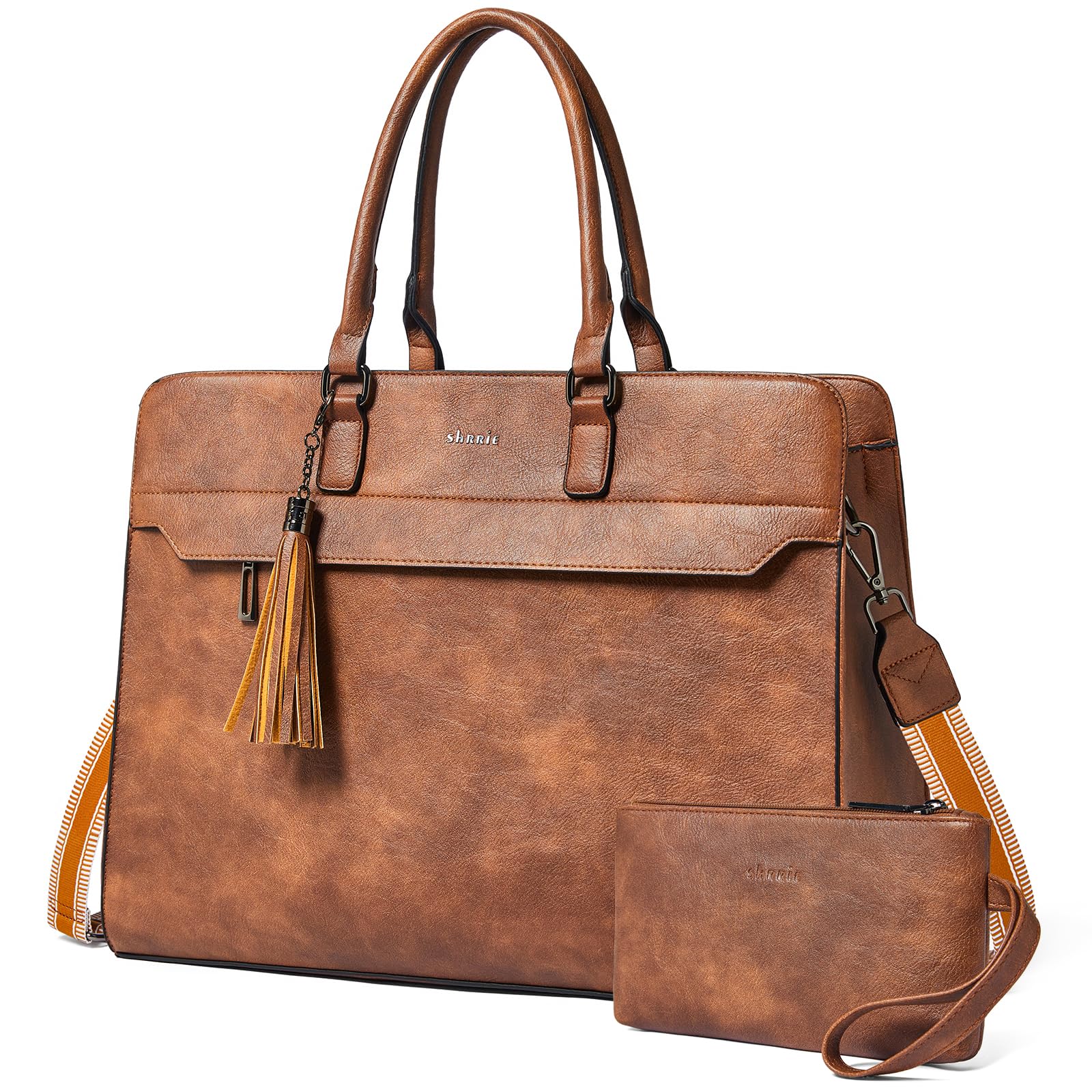 Shrrie Borsa per laptop da 15,6 pollici per le donne,Borsa da lavoro laptop resistente all'acqua,con borsa da sacchetto