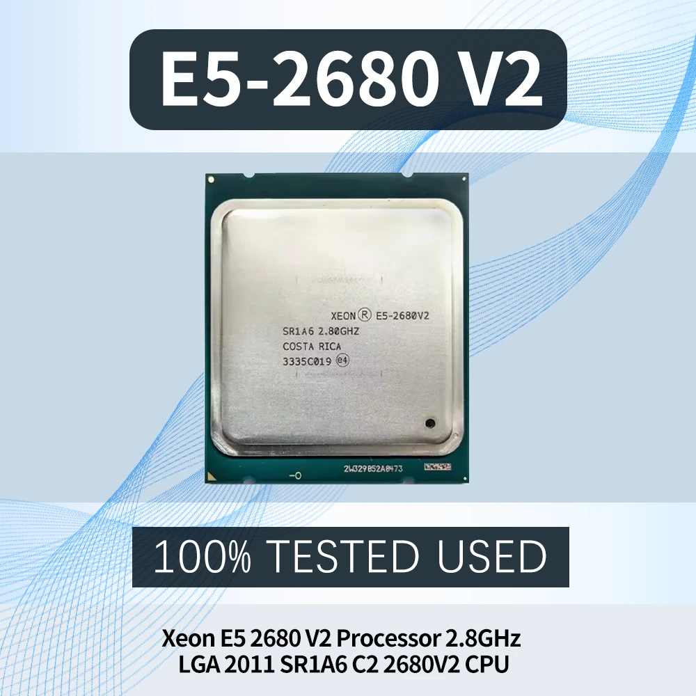 Processore Xeon E5 2680 V2 2.8GHz LGA 2011 SR1A6 C2 2680V2 CPU