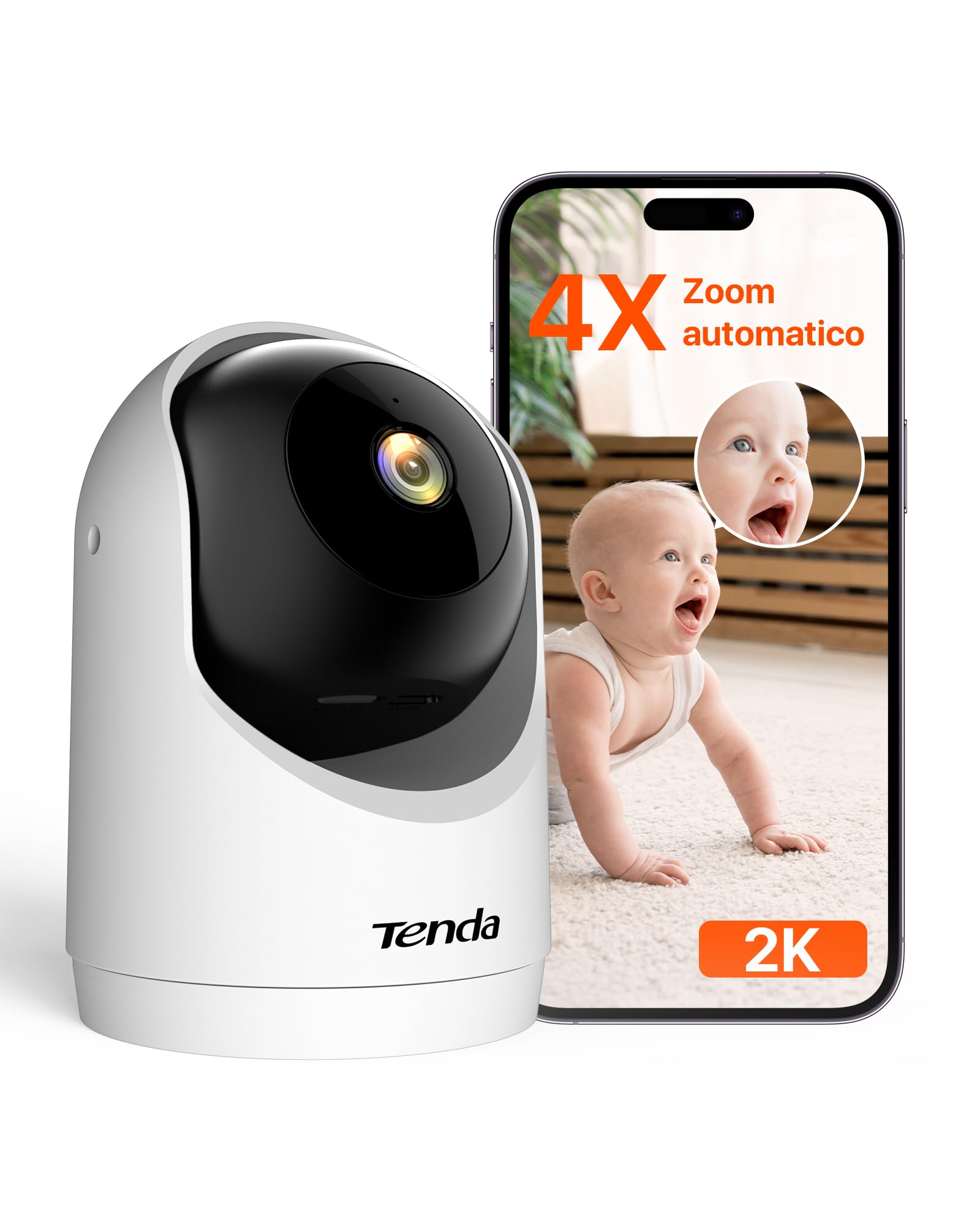 Tenda Telecamera di Sicurezza da Interno 2K 3MP, CP3 V3.0 | Wi-Fi 6, Audio Bidirezionale, Visione Notturna, Rilevamento AI Persone, Pianto del Bambino e Cambi di Scena, microSD 51…