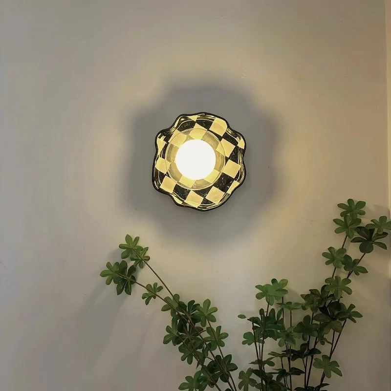 Lampada da Parete in Vetro Ceramico Stile Europeo per Davanti allo Specchio, Bagno, Corridoio, Scale, Comodino, Sfondo TV, Illuminazione di Lusso G9