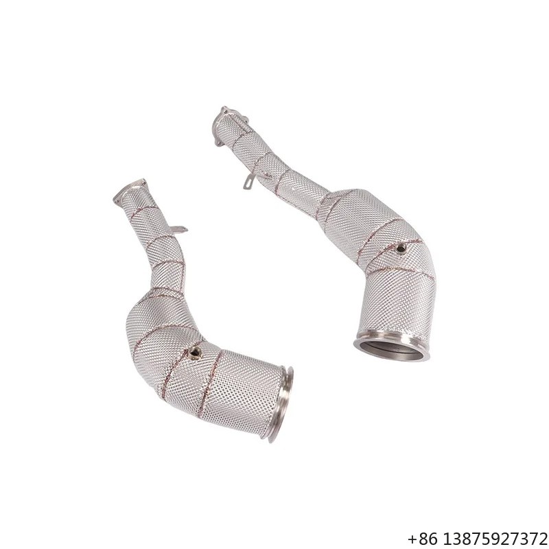 Sistema di Scarico Downpipe in Acciaio Inossidabile per C8 S6 S7 2.9T con Scudo Termico e Tubo Anteriore