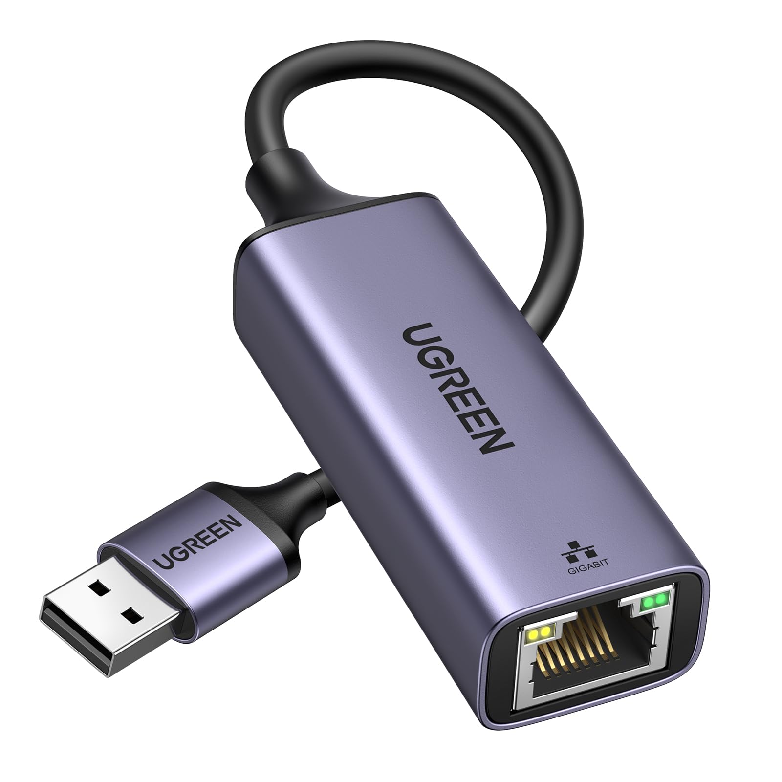UGREEN Adattatore Ethernet USB 3.0 Gigabit 1000Mbps a RJ45 Lan in Alluminio | Compatibile con Switch Windows Macbook Pro/Air, Windows11/10/8.1/8/7, Linux,