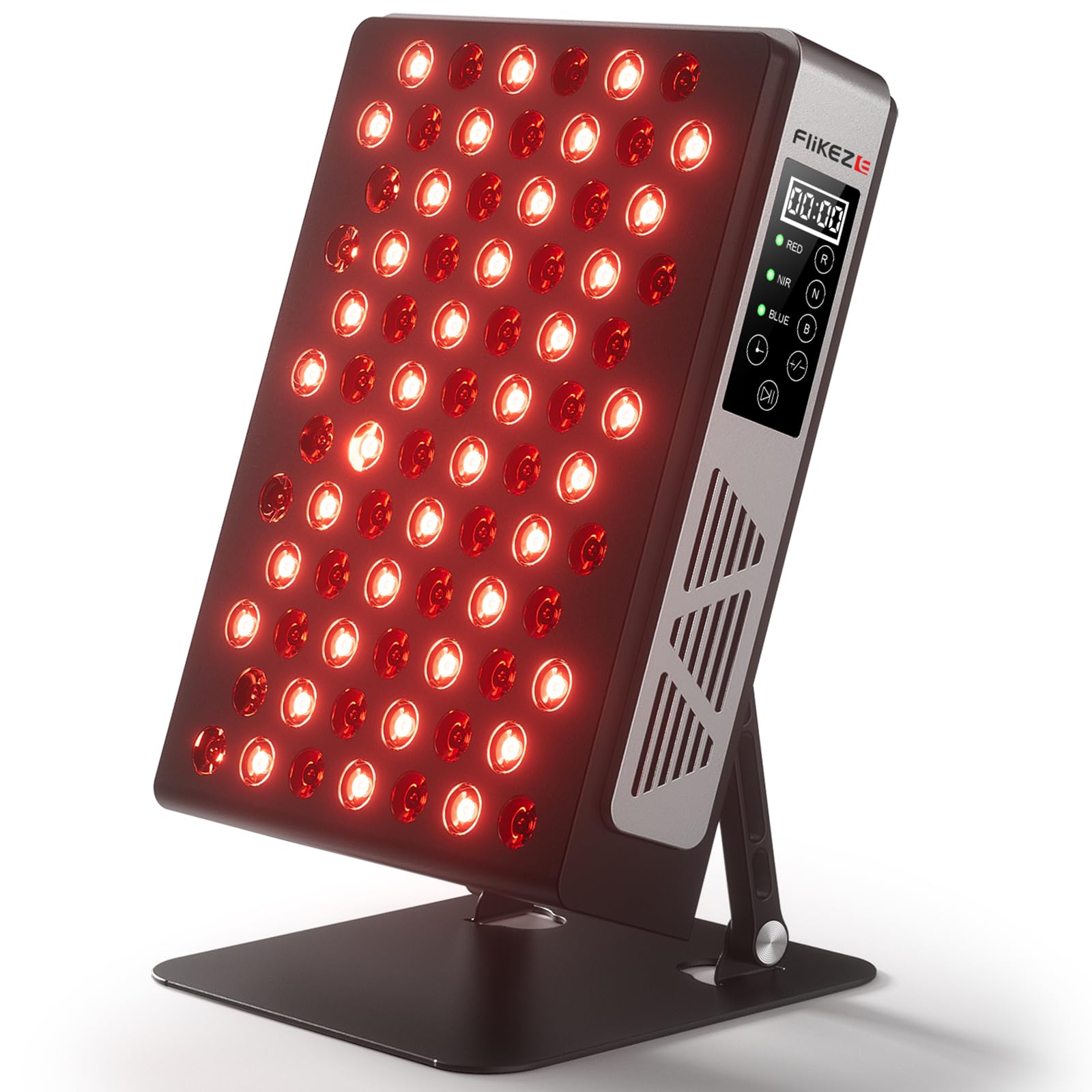 FliKEZE Lampada a Luce Rossa per Terapia, 78 LED, per uso domestico, sport | Infrarossi 460–880nm, 3+4 chip con 7 lunghezze d'onda, 3 modalità, dimmerabile, timer – per tessuti pr…