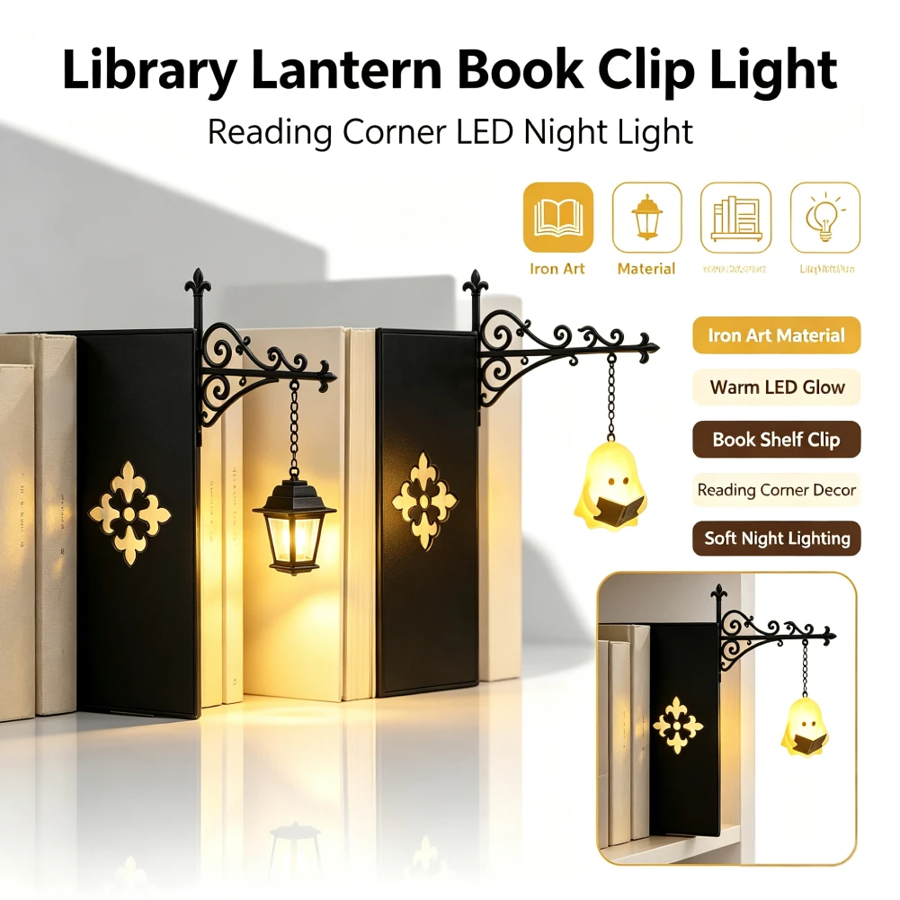 Lampada da Parete Gotica Stile Lanterna, Decorazione Vintage in Metallo Nero con Supporto a Spirale, Luce Notturna LED, Ornamento da Parete