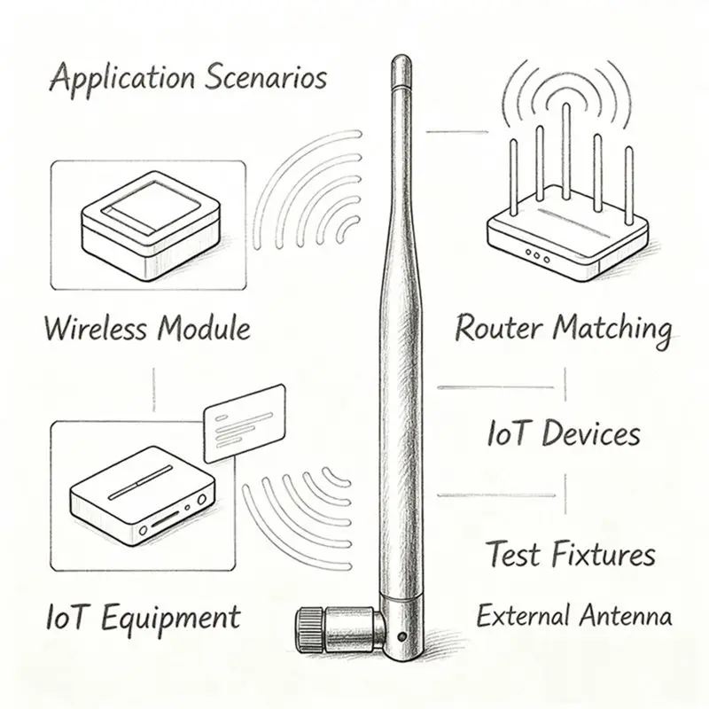 Antenna Lora Omnidirezionale Affidabile da 5Dbi, Antenna Lora Omnidirezionale ad Alto Guadagno per Lorawan Meshtastic 915Mhz, 5Dbi Omnidirezionale