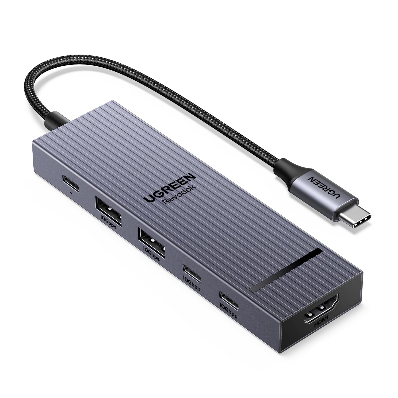 UGREEN Revodok Pro 106 Hub USB C 3.2 Gen 2 10Gbps Multiporta | Adattatore Type C HDMI 4K 60Hz, PD 100W, 4 Porte USB 2A2C, Compatible con MacBook Pro Air Neo Phone Tablet Steam Deck