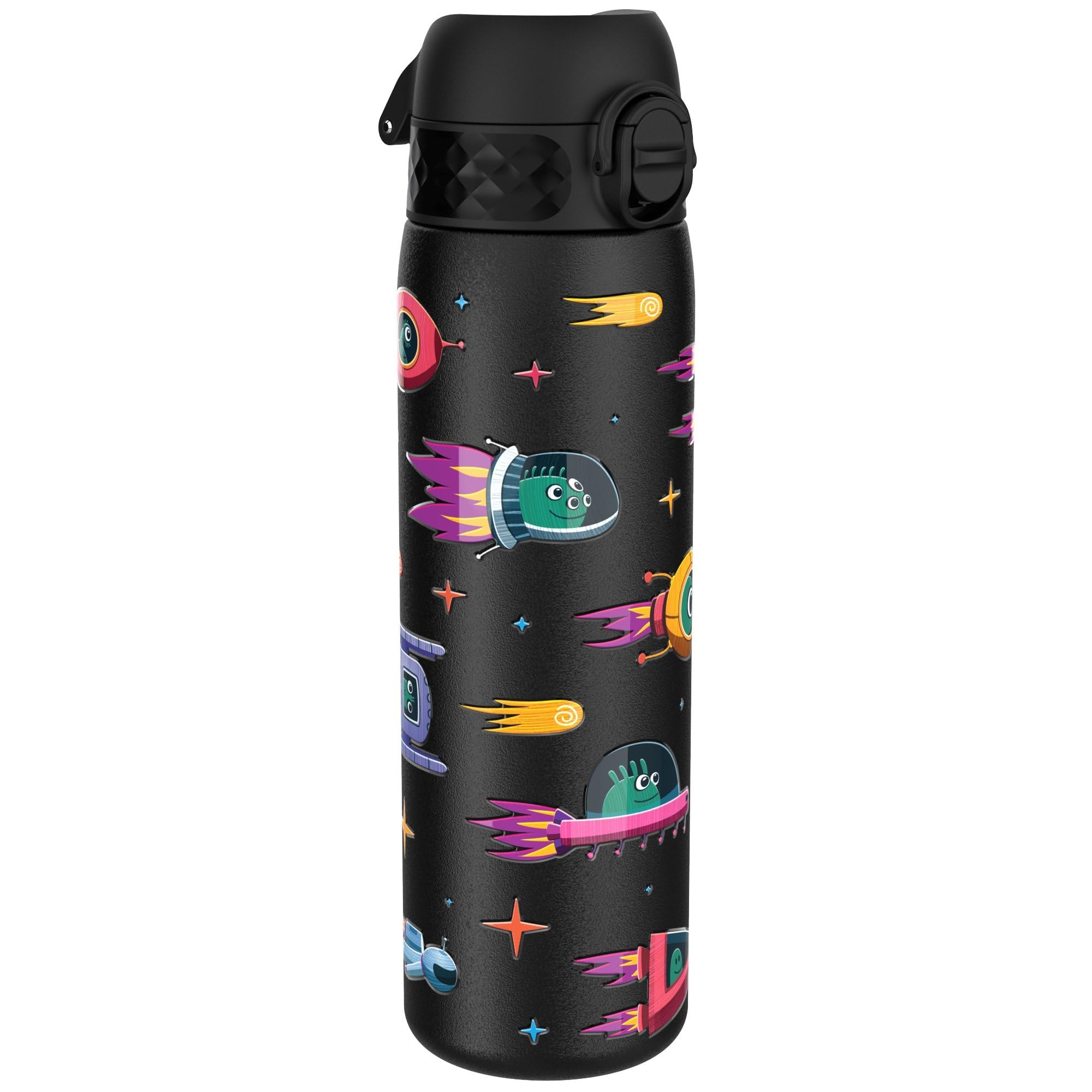 Ion8 Borraccia Inox Leggero, 600ml, Non Isolato, a Prova di Perdite, Facile da Aprire, Serratura Sicura, Lavabile in Lavastoviglie, Adatta a Portabicchieri, Durevole, Astronavi