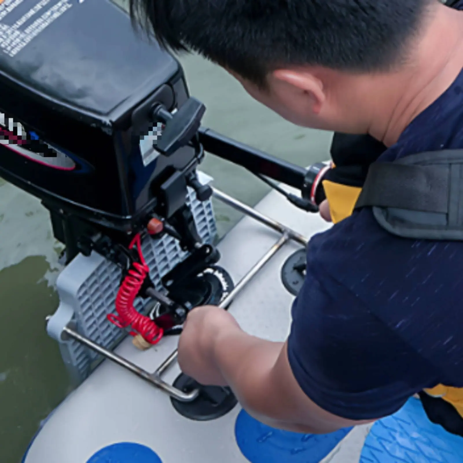 Supporto per Motore Fuoribordo in Acciaio Inox per Gommone, Staffa per Piastra di Poppa, Facile da Installare, Accessori Nautici