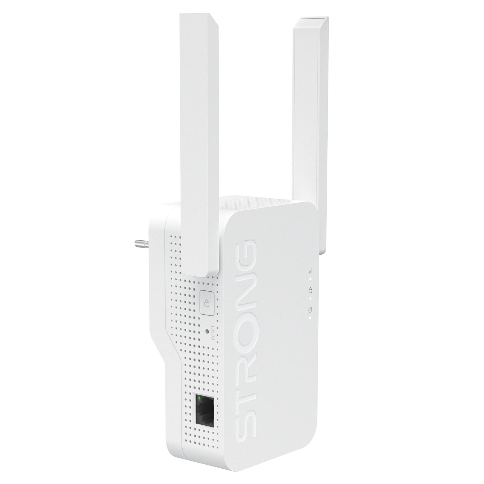 STRONG Ripetitore WiFi 6 AX3000, Amplificatore WiFi Dual Band | 3000 Mbps, WiFi 6, Dual Band, Ripetitore WiFi, Porta Gigabit, 2 antenne esterne, Access Point, Gaming 4K