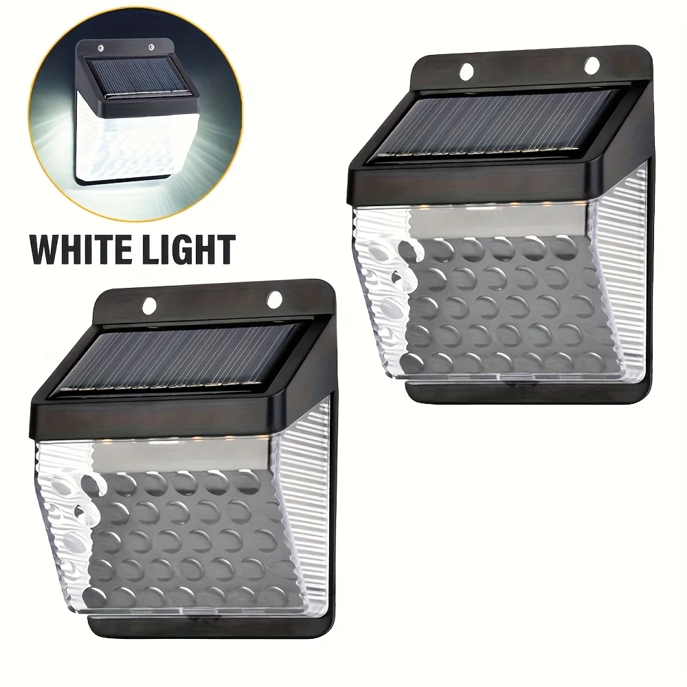 Lampada Solare LED con Sensore di Movimento PIR, Luce da Parete per Esterni, Impermeabile, Alimentata a Energia Solare, Lampione Stradale, Decorazione da Giardino