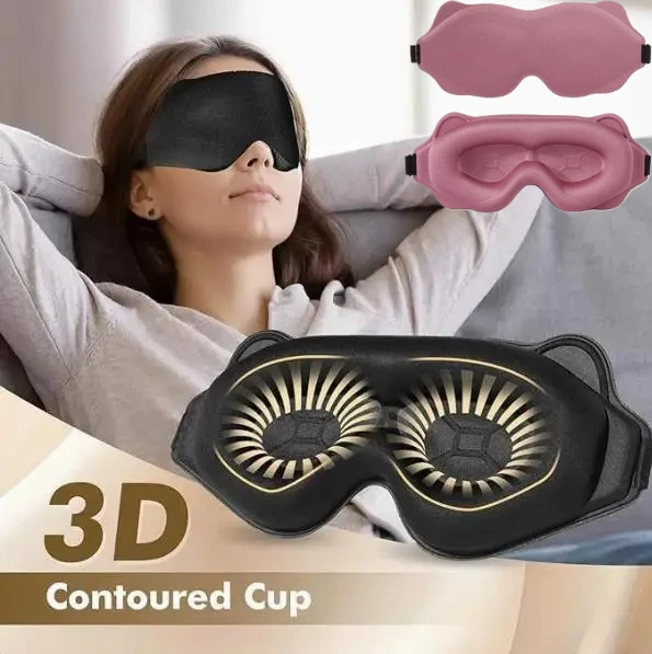 Maschera per Dormire 3D Blocca Luce, Morbida Maschera per Occhi, Ausilio per il Sonno, Maschera per Occhi da Viaggio, 1/2/6 Pezzi