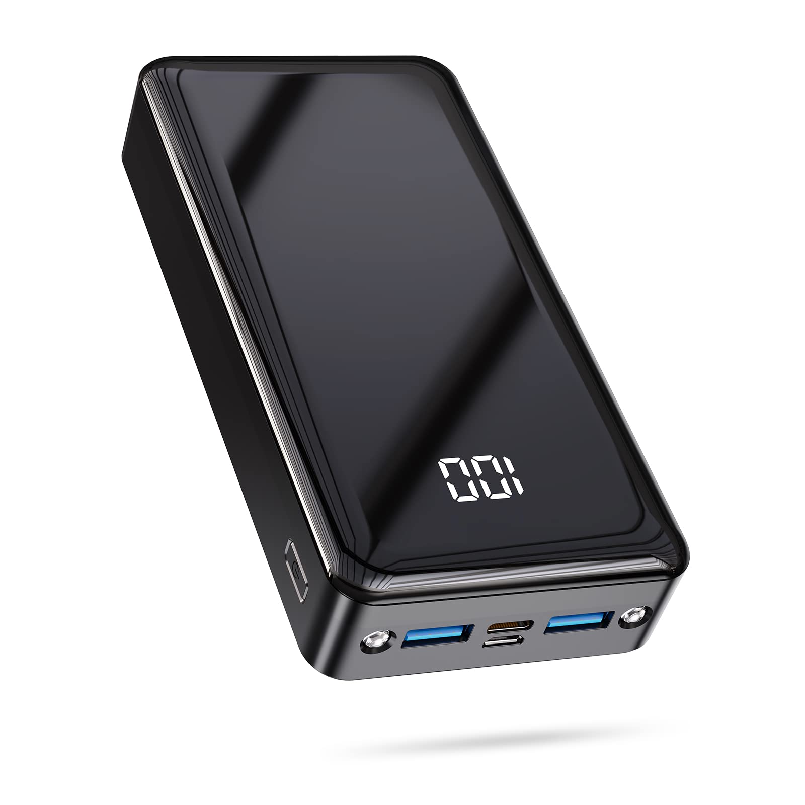Power Bank 24000mAh con 3 Uscite e 2 Ingressi Ricarica Rapida 22.5W Caricabatterie Portatile con USB C,Carica Batterie Portatile per Cellulare con Torcia, Powerbank Potente per ip…