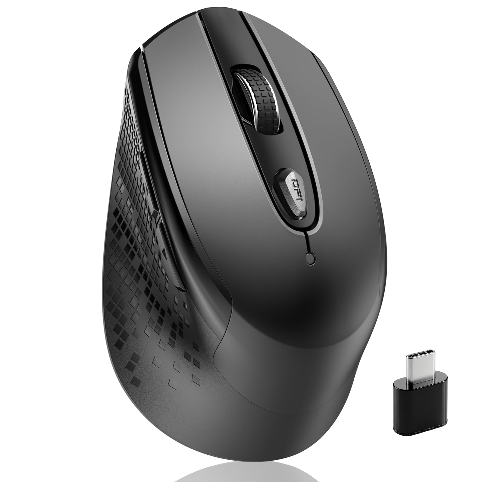RaceGT Mouse Wireless USB C 2.4G Ergonomico Senza Fili Silenzioso | Ergonomico Senza Fili Silenzioso Tipo-C 2.4GHz 1600 DPI 6 pulsanti per PC/Laptop/Mac/MacBook/iPad