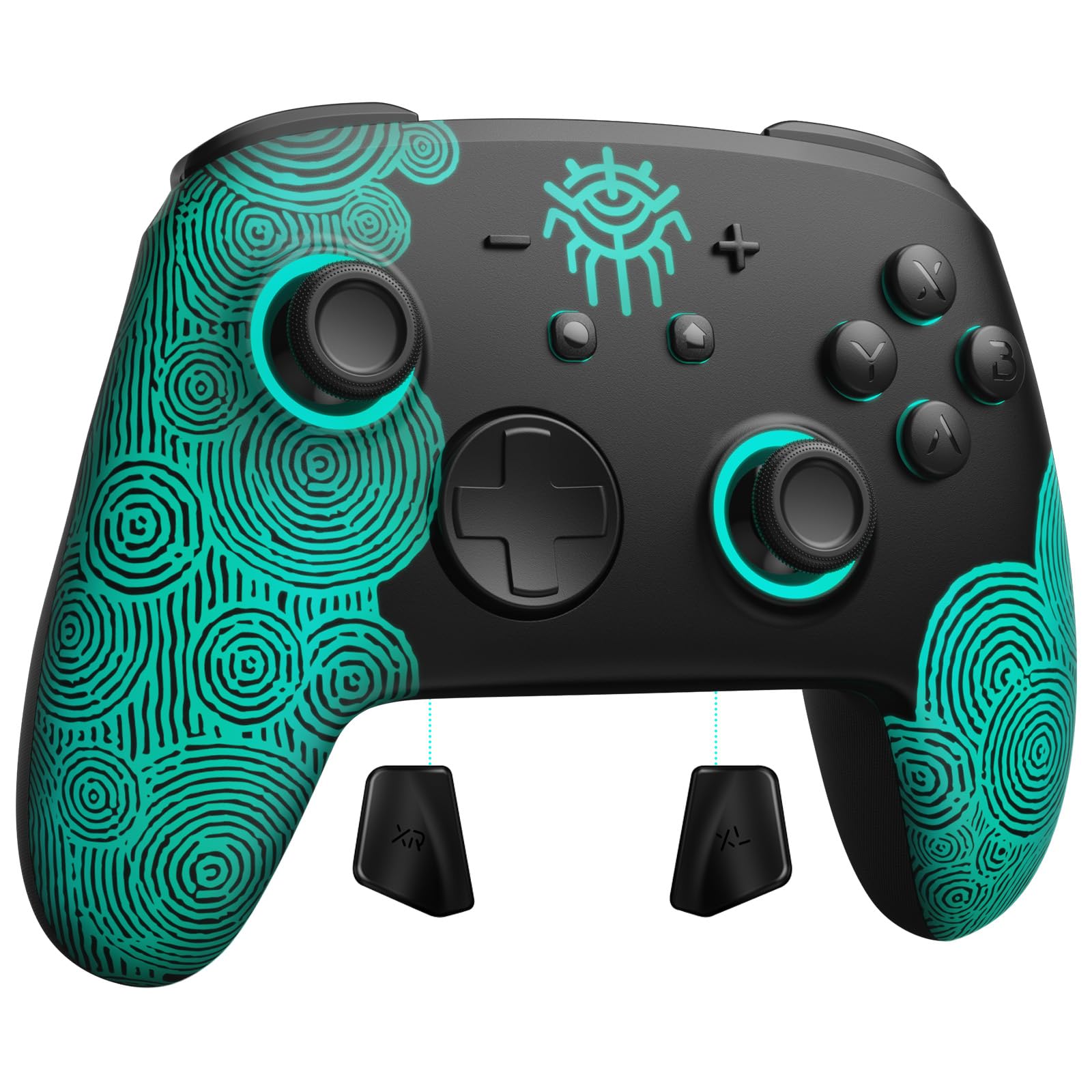 PALPOW Switch Pro Controller senza fili con NFC, Pro Controller Advantage per Switch 2/OLED/Lite/Steam Deck, Gamepad Wireless con Joystick Effetto Hall/RGB/Turbo/Macro/Bluetooth/B…