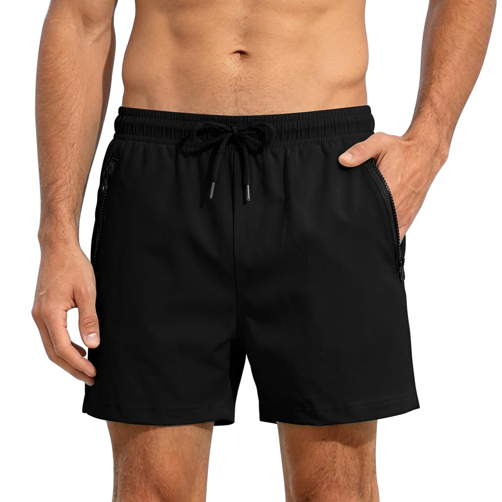 Adiwo Pantaloncini da Bagno, Pantaloncini Corti da Nuoto, Costume da Bagno Uomo, Uomo Asciugatura Rapida Pantaloni Corti, con Tasca e Coulisse da Piscina Nuoto Surf Hotspring sull…