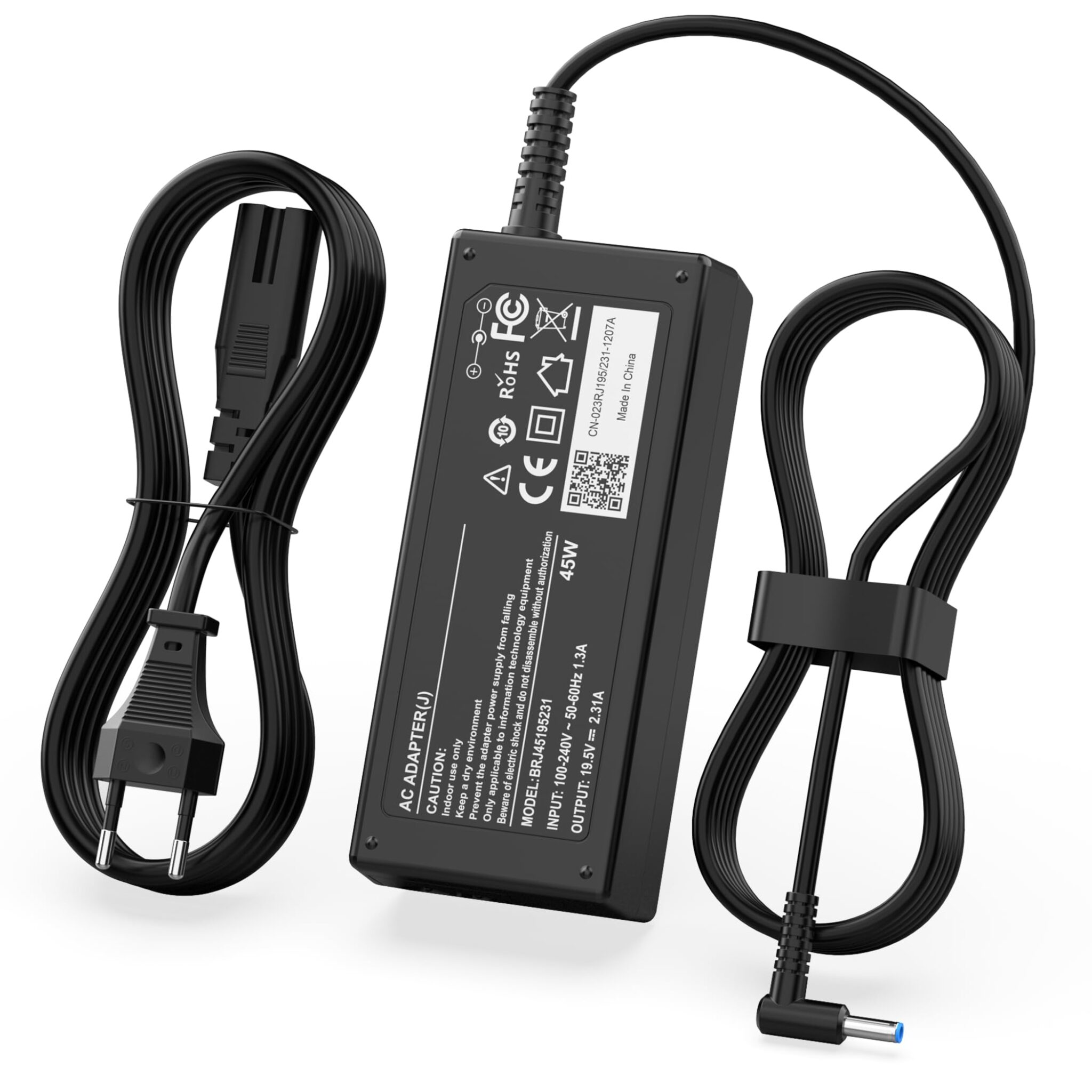 Caricatore 45W Portatile 19.5V 2.31A Alimentatore per HP 4.5 * 3.0mm | Compatibile con HP Probook 430 440 450 470 Elitebook 840 850 250 255 G3 G4 G5 G6 G7 G8 Pavilion X360 741727-…