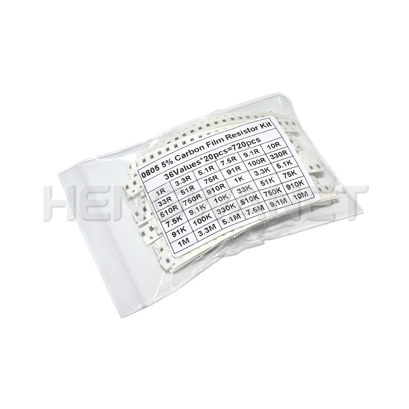 Kit di Resistori SMD 0402 0603 0805 1206 1210 2512, Assortimento 10k 100k 1k 1R 100R 220R 1% 5%