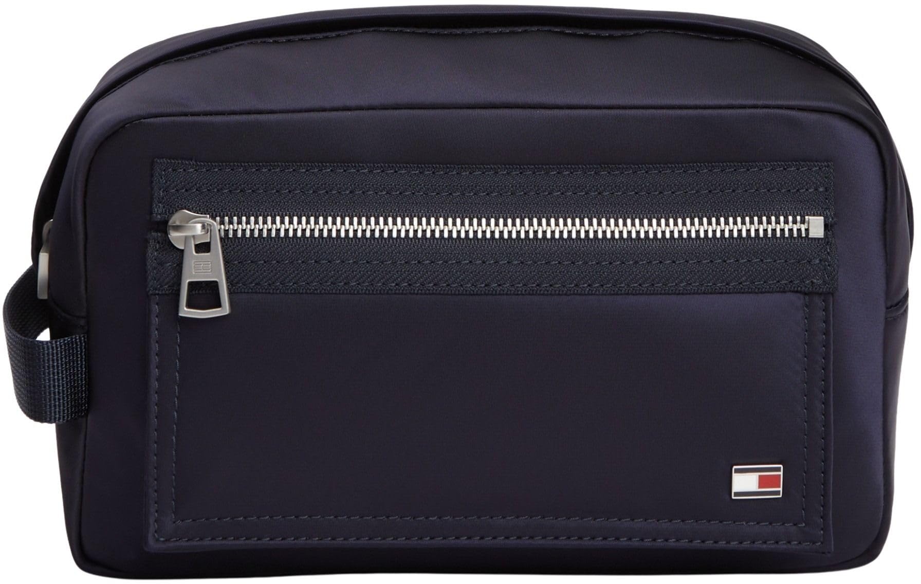 Tommy Hilfiger Uomo Beauty Case Travel con Tasca Esterna, Blu (Space Blue), Taglia Unica