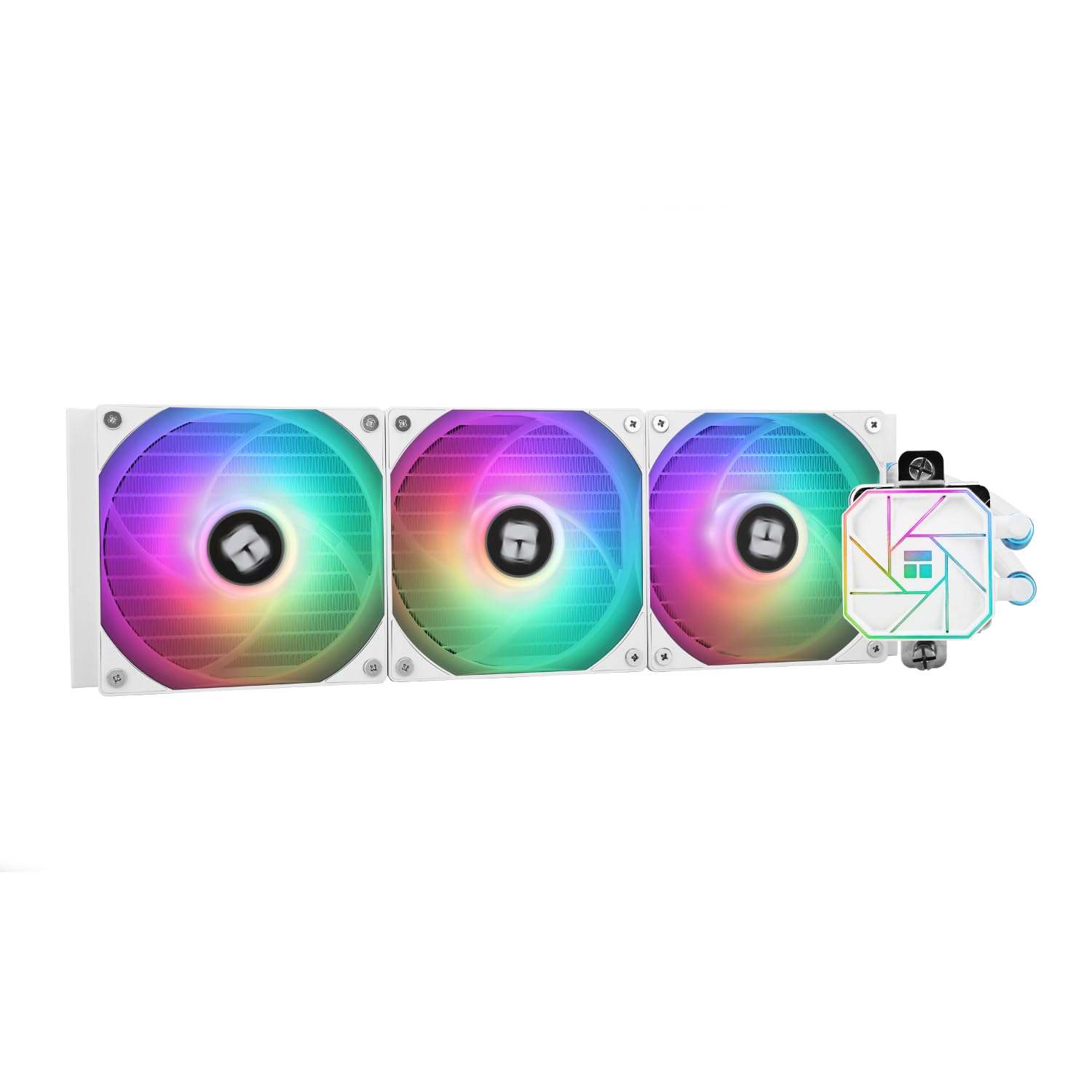 TR AQUA ELITE 360 White V3, 3 ventole PWM ARGB con cuscinetti S-FDB, pompa controllata PWM efficiente, per AMD/AM4/AM5, Intel LGA1150/1151/1200/2011/1700, (AE360 White V3)