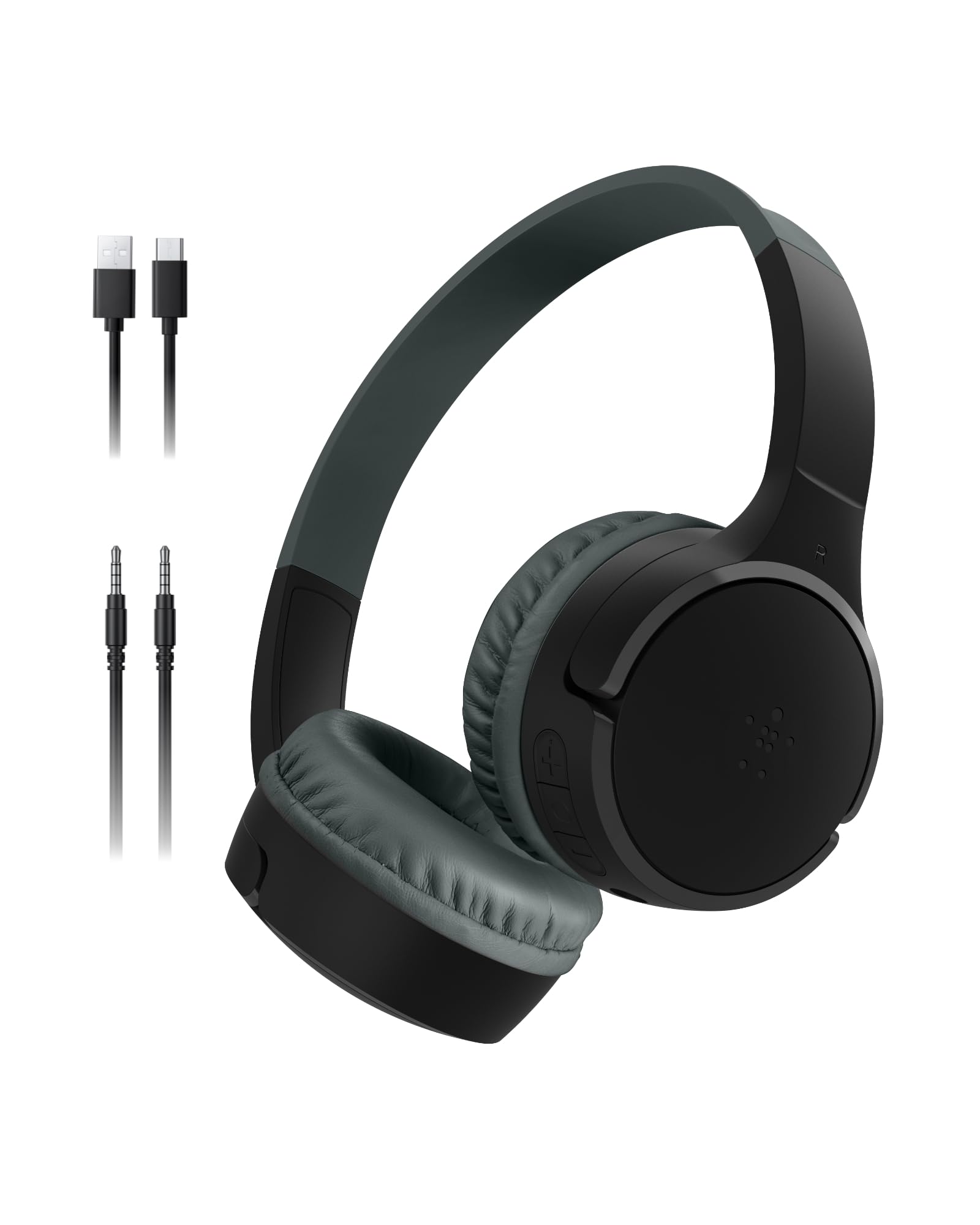 Belkin SoundForm Mini Cuffie wireless per bambini con microfono, 30 ore di riproduzione, adesivi divertenti, headset over-ear per didattica online, scuola e viaggi, per iPhone, iP…