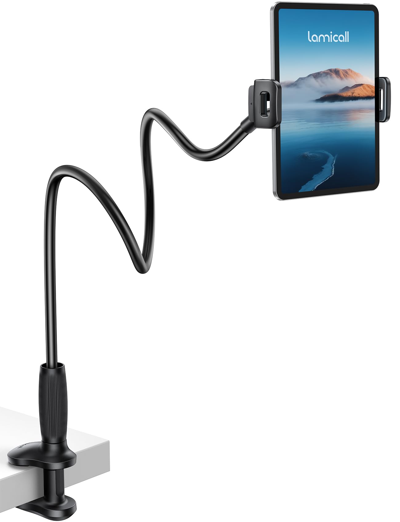 Lamicall Supporto Tablet con Collo di Cigno - [360° Rotazione] | [Design Conico, Base Stabile, Braccio Flessibile]85cm Supporto iPad per Letto/Tavolo, per iPad Pro/Kindle/4,7-13"…