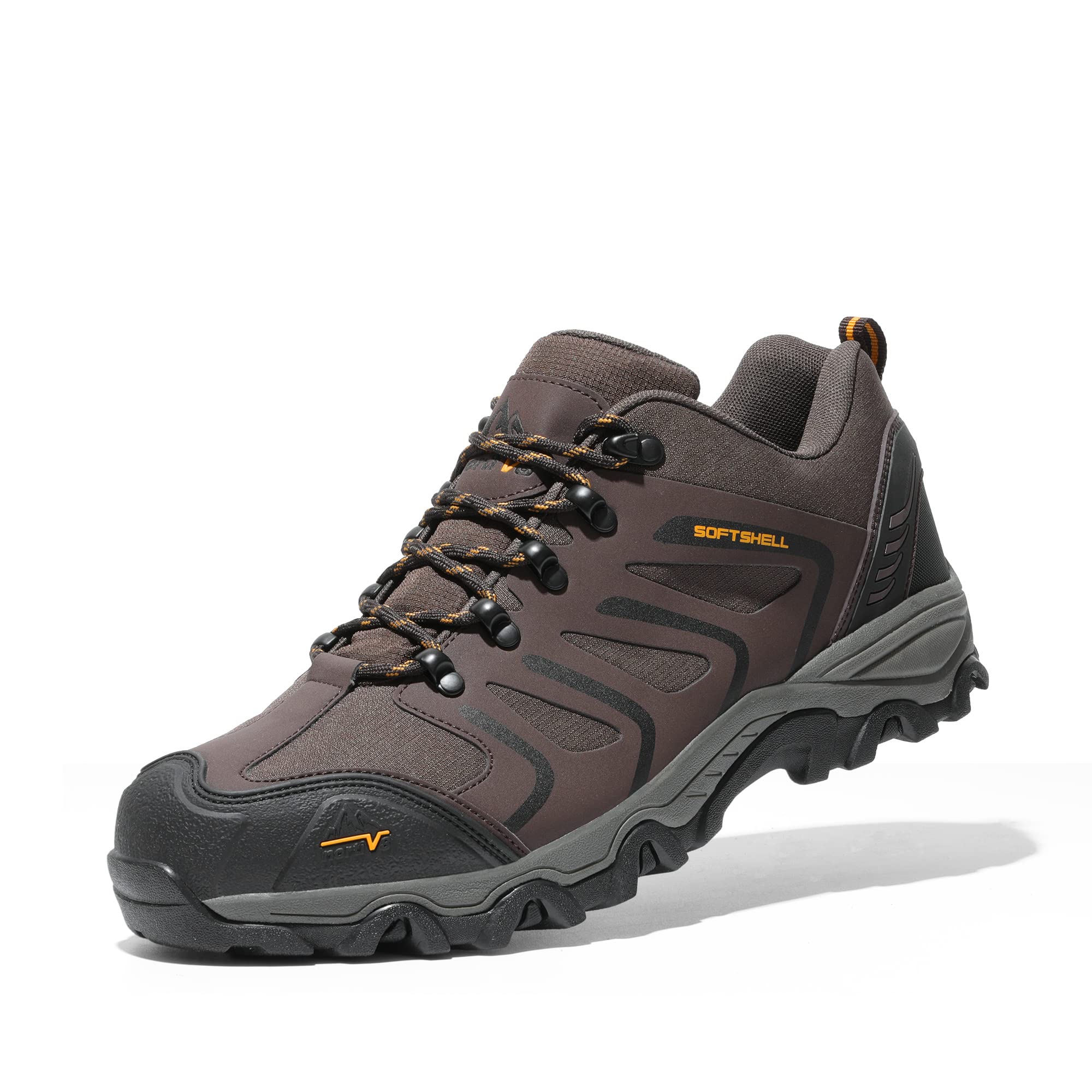 NORTIV 8 Scarpe da Trekking Uomo | Suola in gomma con trazione multidirezionale e puntale protettivo per stabilità su ogni terreno
