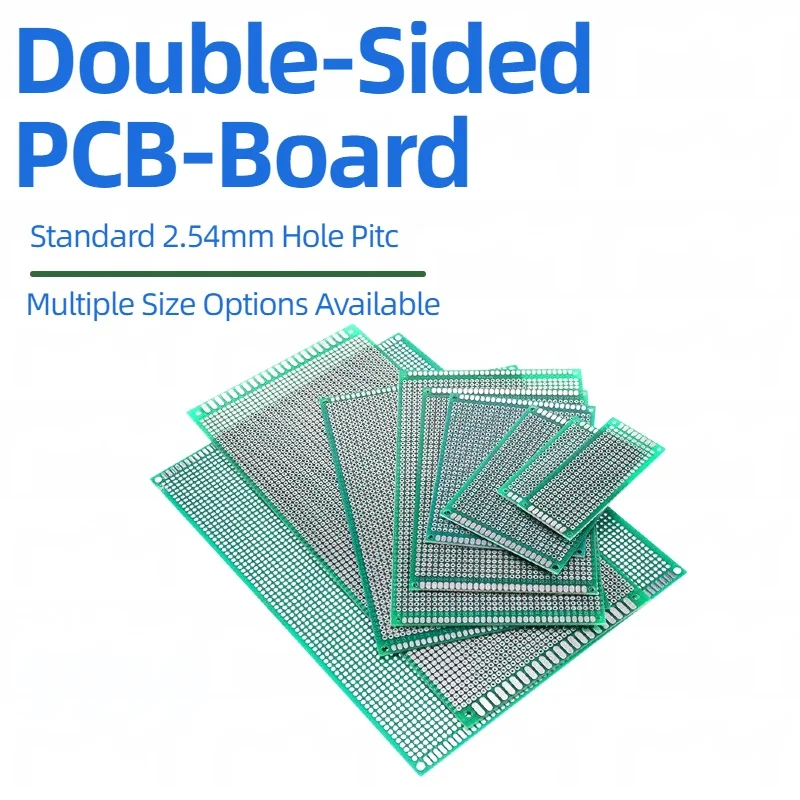 Breadboard PCB Prototipo a Doppia Faccia, Circuito Stampato Universale con Passo Fori di 2,54 mm per Saldatura Elettronica Fai-da-Te
