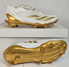 Scarpe da football americano Adidas Adizero con tacchetti elettrici - bianco/oro - IE4416