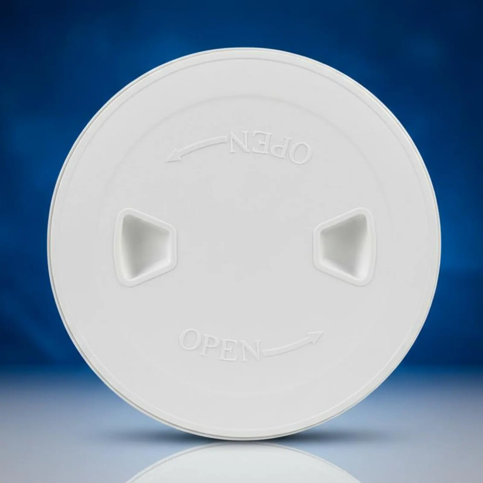 Portello di ispezione rotondo bianco per imbarcazioni, facile installazione, coperchio con apertura a rotazione per ingresso su ponte barca