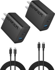 Anker Caricatore iPhone 17/16, Confezione da 2 20W Blocco Caricabatterie USB C Veloce|Ricondizionato