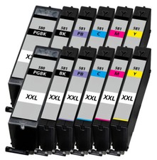 12x CARTUCCE STAMPANTE XXL per CANON PIXMA TS705 TS6250 TS6251 TS8252 TS 8351 set