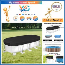 Copertura Piscina Ovale 10x20 Ft Resistente 420D Antivento per Piscina Fuori Terra