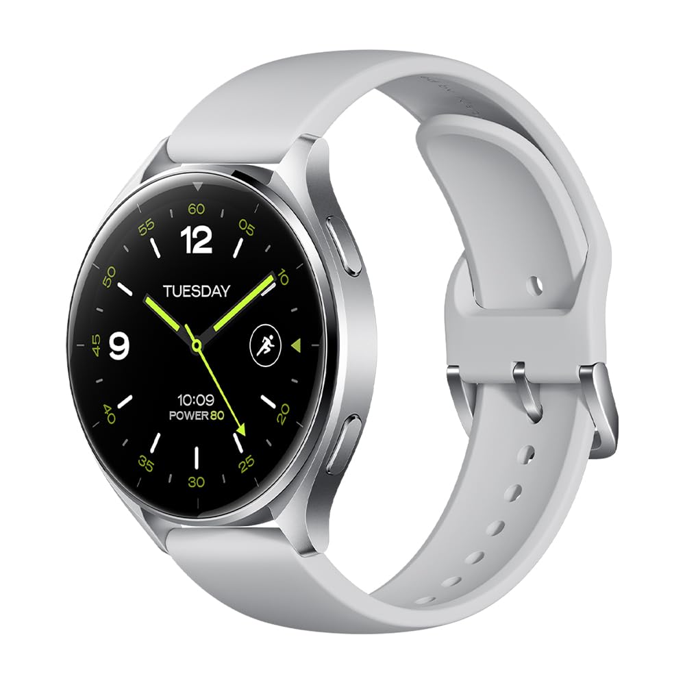 XIAOMI Watch 2, Google WearOS, 1.43" AMOLED, GPS, 5ATM, Argento | Processore 4nm di punta, 2GB+32GB, GNSS 5 sistemi, controllo remoto fotocamera, sonno scientifico