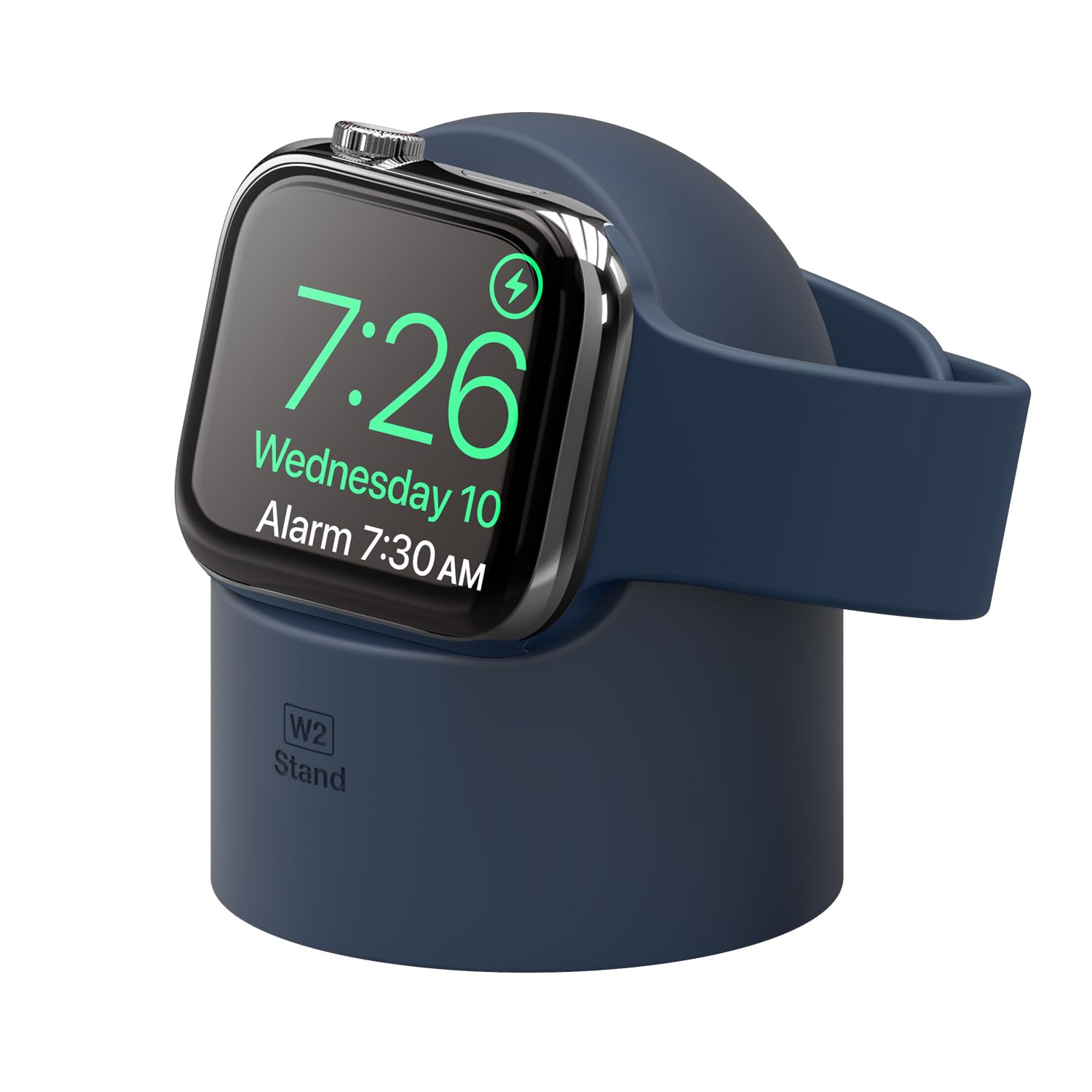 elago W2 Supporto di Ricarica in Silicone per Apple Watch | Tutte le Serie Apple Watch, Incluse Ultra e SE, 49/46/45/44/42/41/40/38 mm, Modalità Comodino, Senza Cavo (Jean Indigo)