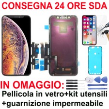 SCHERMO VETRO FRAME APPLE IPHONE XR DISPLAY LCD TOUCH SCREEN NERO
