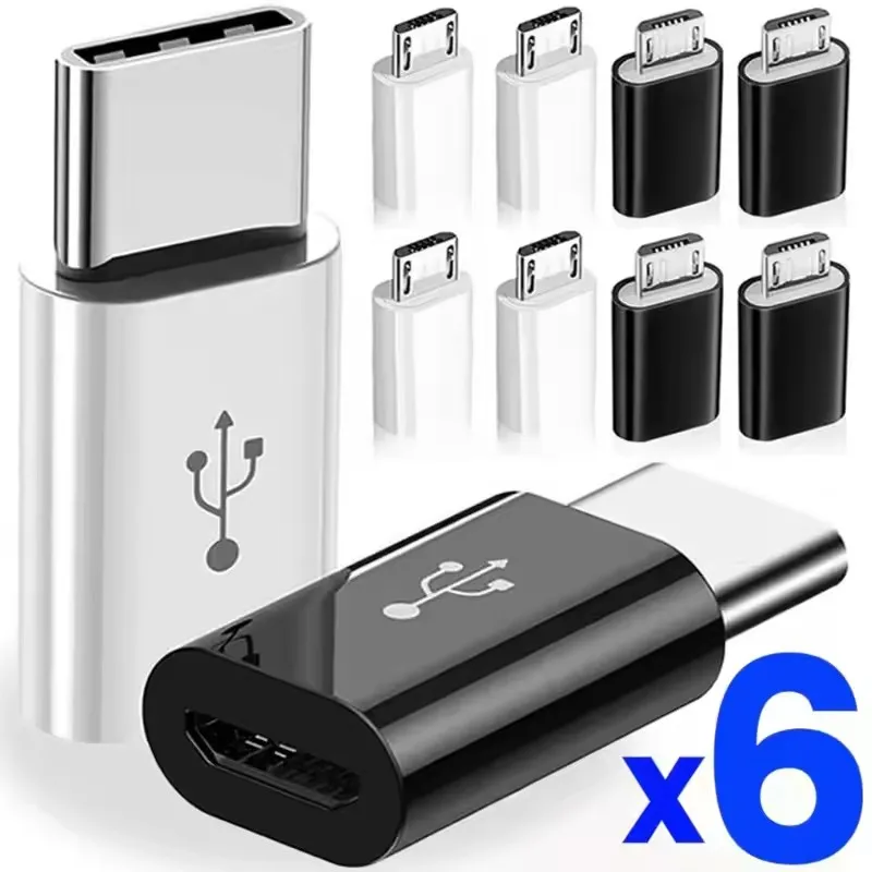Adattatore da USB-C femmina a Micro USB maschio, connettore di ricarica da Type-C a Micro USB per Xiaomi Huawei, convertitore per telefono.
