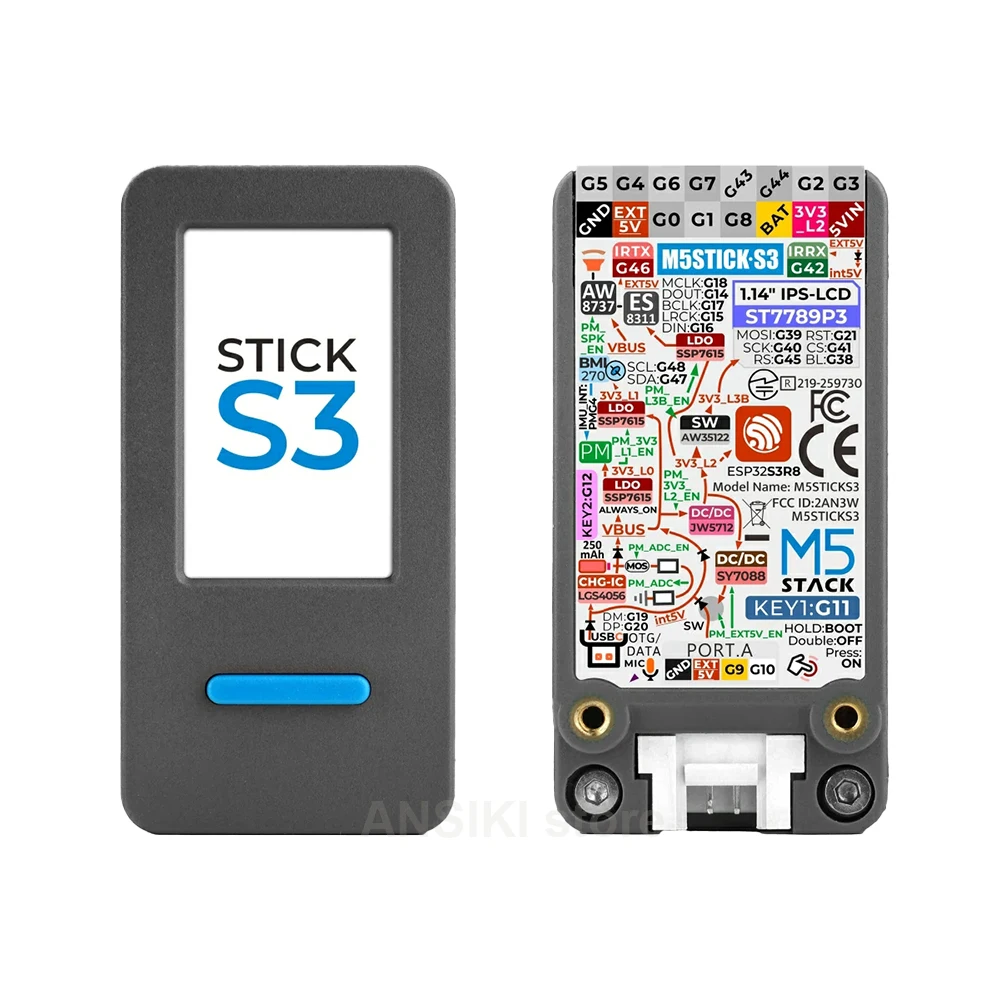 M5Stack M5StickS3 ESP32-S3 Kit di Sviluppo IoT Portatile con Schermo per Controllo IoT e Applicazioni Smart Home