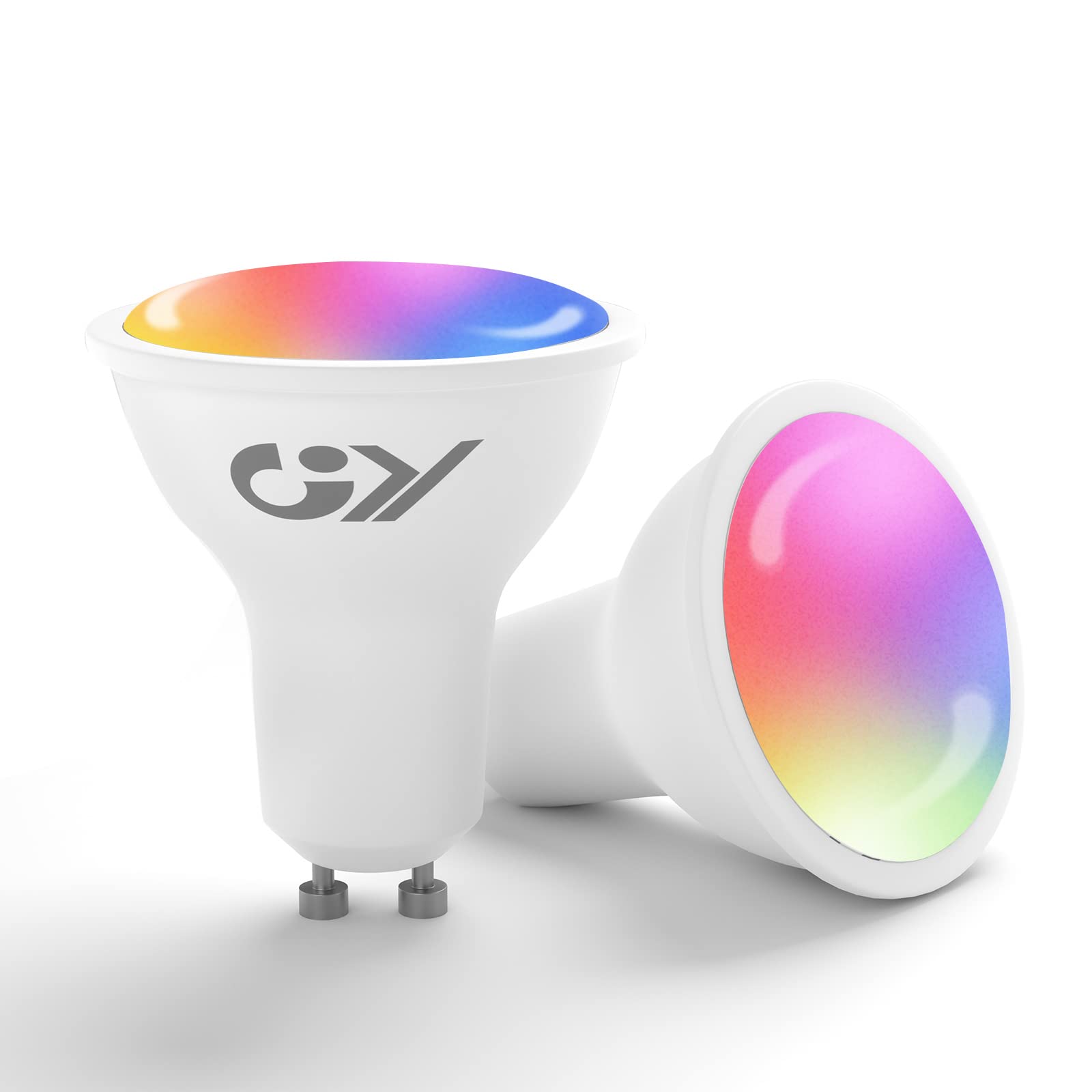GY Smart LED WiFi Lampadina compatibile con Alexa/Google Home, Smart Light Alexa 7W 500LM GU10 Lampadina LED RGB dimmerabile 16 milioni di colori Bianco caldo/freddo 2700K-6500K R…
