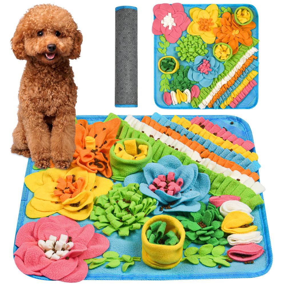 OSDUE Tappeto Olfattivo Cane, 39 cm Foraggiamento Tappeto per Cani Addestramento Foraggiamento di Animali Lavabile Antiscivolo Tappetino Puzzle di Snuffle Giocattolo per Cani Atti…