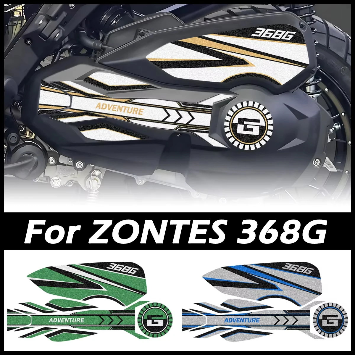 Per ZONTES 368G 2024: Kit Adesivi Opachi per Copricatena Moto, Accessori Decorativi per Modifiche Carrozzeria Scooter