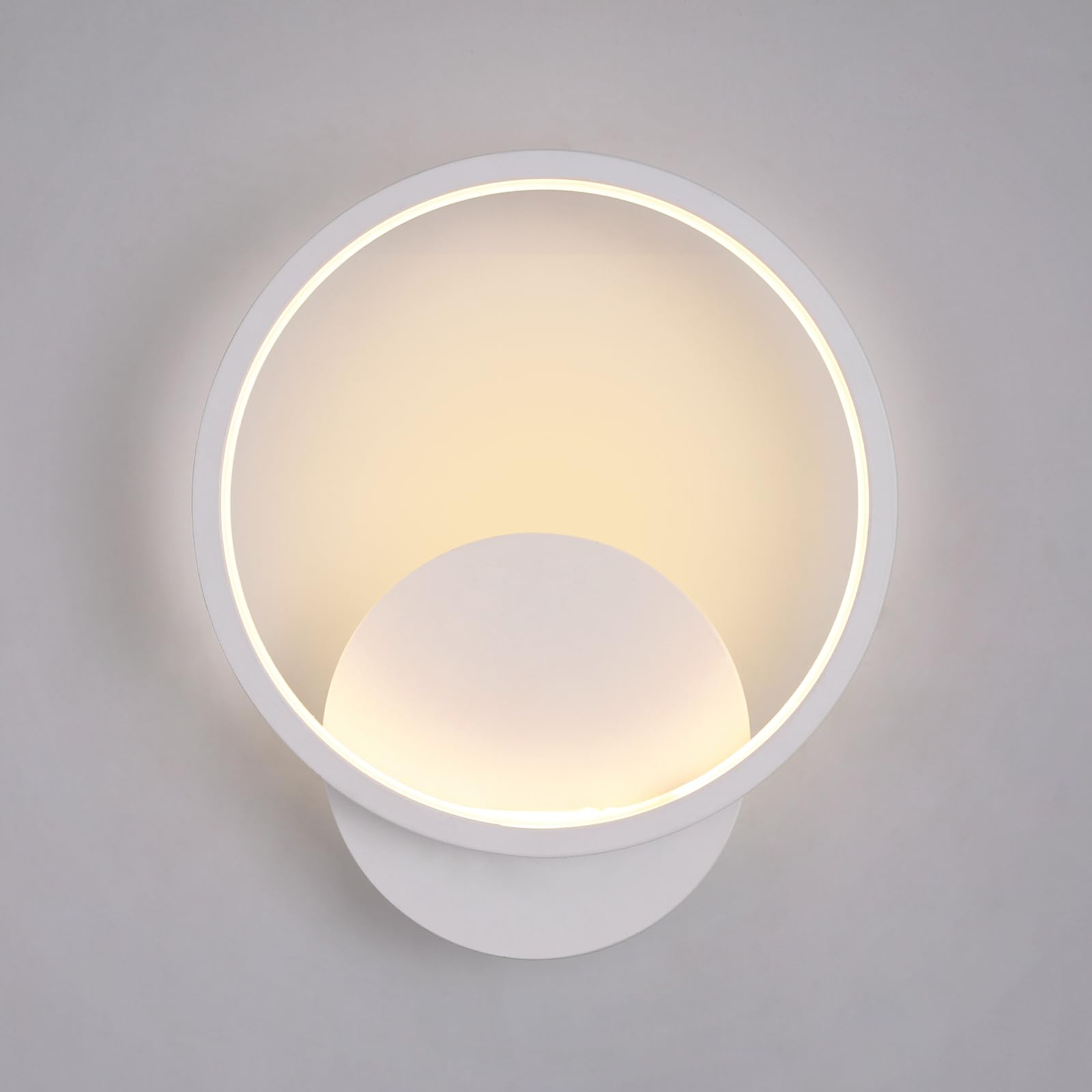 Riserva Applique da parete Interno Moderno 12W, 3000K Bianco Caldo | Lampada da Parete Tondo Perfetto per Camera da Letto, Soggiorno, Corridoio, Scale