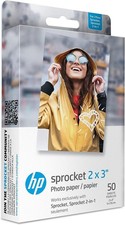HP PIGNONE 2X3" CARTA FOTOGRAFICA 50 FOGLI NUOVO HPIZ2X350