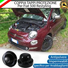 2 TAPPO COPRIFARO CUFFIA IN GOMMA FIAT 500 RESTYLING ANABBAGLIANTI PER LED, XENO
